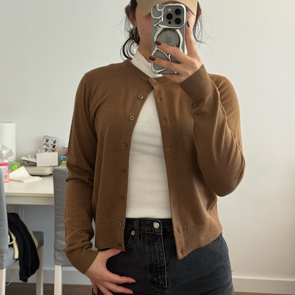 Uniqlo Brown Knit Cardigan